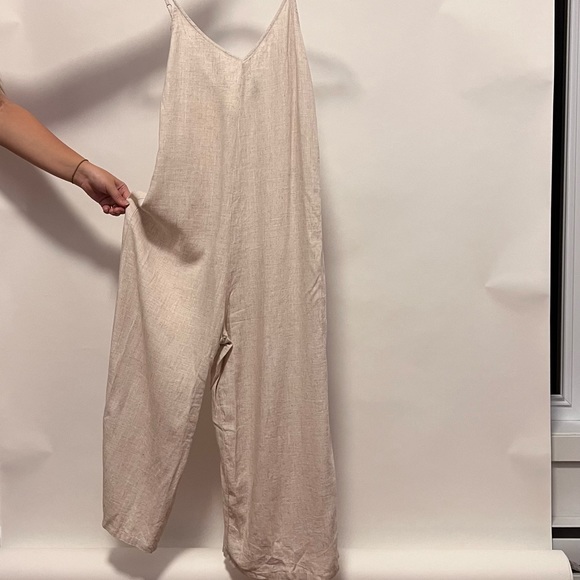 Linen long pant jumpsuit - Picture 5 of 6